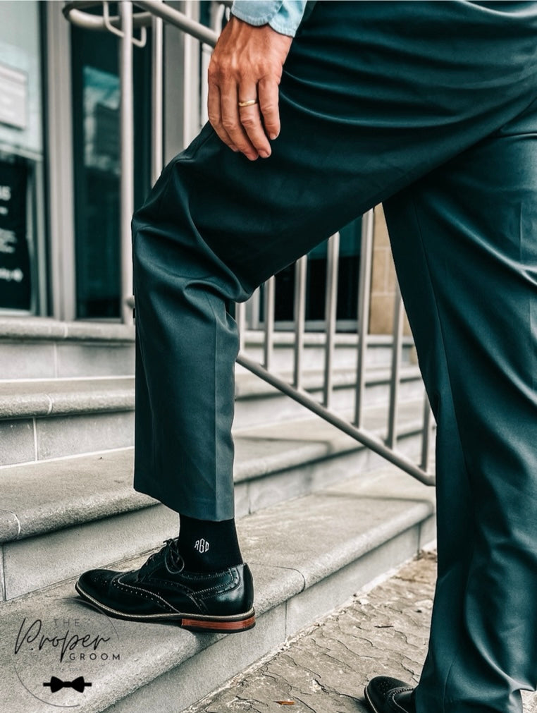 Monogrammed Men's Dress Socks The Proper Groom Monogrammed Men's Dress Socks The Proper Groom