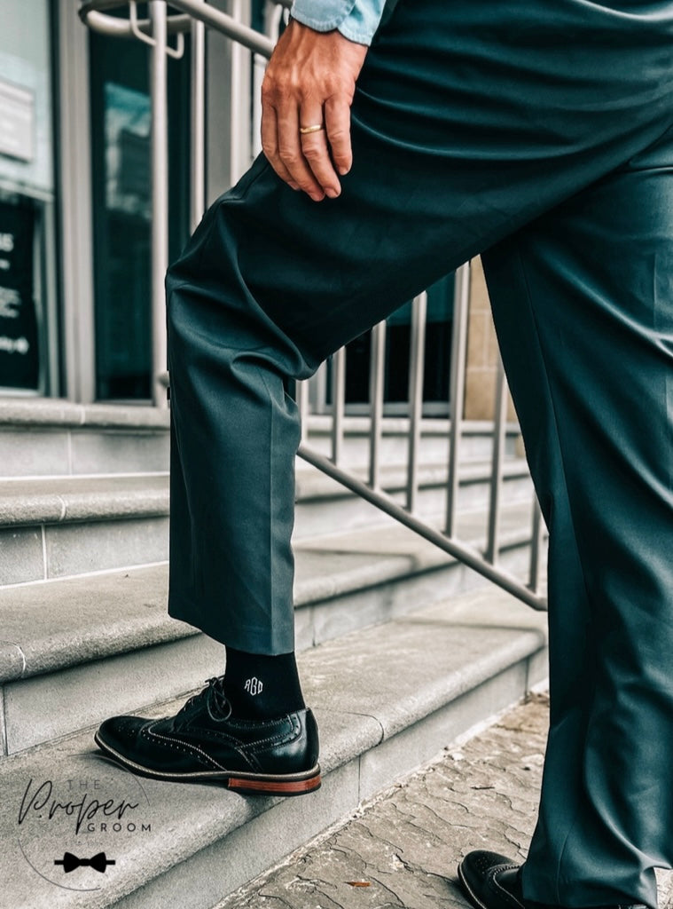 Monogrammed Men's Dress Socks The Proper Groom Monogrammed Men's Dress Socks The Proper Groom